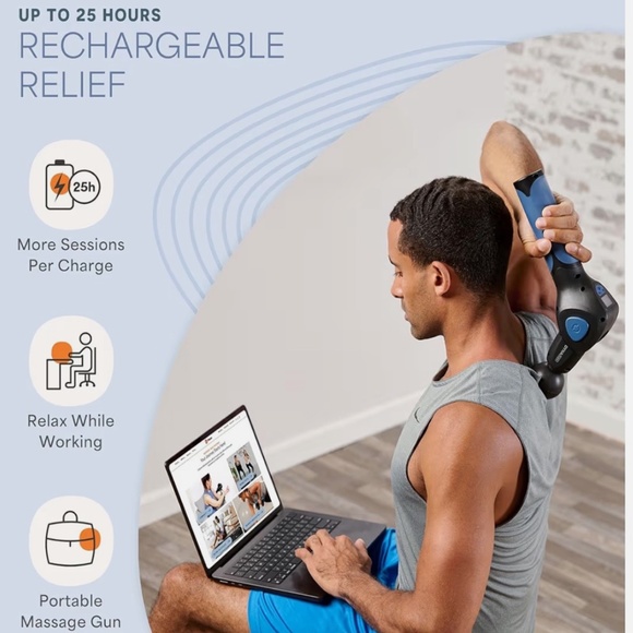 Massage Gun LifePro Percussion Dynaflex (flexible w all attachements & case!) - Picture 5 of 5